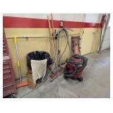 Shop Vac + Brooms