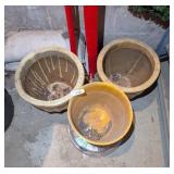 (3) Flower Pots - Concrete?