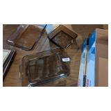 (2) Anchor Hocking Glass Casserole Dish &