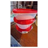 (3) Rubbermaid Plastic Containers w/ Lids