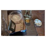 Brass Book Easel, Decorative Bowls, & Other