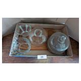 (2) Cheese Servers w/ Domes & (2) Glass Bowls