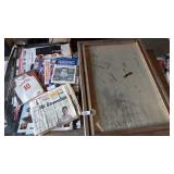 Wood Mirror, Assorted Sports Posters, +