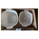 (2) Corning Ware Casseroles - Only One Lid