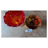 Amberina Moon & Stars Candy Dish &