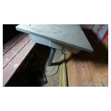 Metal Stand & Small Wooden Bench