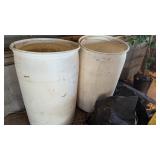 (2) Plastic Barrels