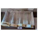 (4) Vintage Pyrex Clear Glass Canisters