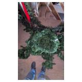 (2) Large Christmas Wreaths & Garland