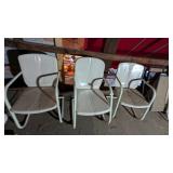(3) Metal Outdoor Chairs
