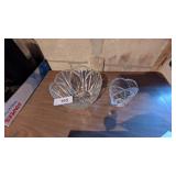 Crystal Like Bowl & Vase