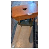 (2) Wooden Step Stools w/ Heart Cut Outs