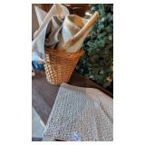 Basket w/ Assorted Rugs