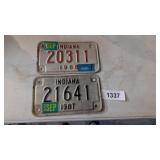 (2) Motorcycle License Plates