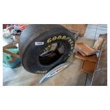 Goodyear Racing Car Tire w/ Stand