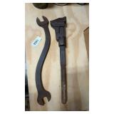 B&O Railroad Pipe Wrench & Wrench