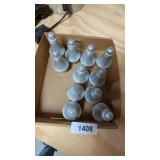 (11) Salt Shakers w/ Aluminum Tops