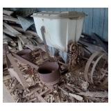 Old Steel Wheel Planter