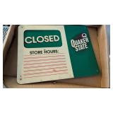 Quaker State Store Hours Sign