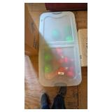 Underbed Tote w/ Christmas Ornaments