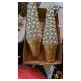 (2) Plastic Christmas Trees