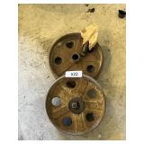 (2) Metal Pulleys