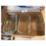 (4) Glass Bread Pans