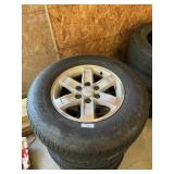 (4) GMC Rims + (4) Bridgestone P265/70R17 Tires