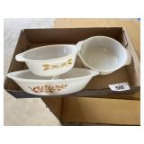 (3) White Baking Dishes