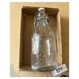 Absolutely Pure Milk Bottle w/ Wire Ring