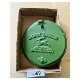 John Deere Cast Metal Decorative Hanger