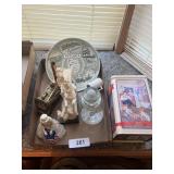 (2) Avon Bottles, Indiana Plate, Glass Insulator &