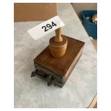 Miniature Butter Mold & Vintage Telephone Box