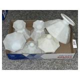 Assorted White Milk Glass