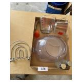 (2) Glass Measuring Cups, S/P Shaker & Other