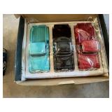 (3) 1955 Chevy Stepside Diecast Trucks