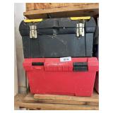 (2) Empty Plastic Toolboxes