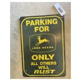 John Deere Plastic Sign - Approx. 12" L