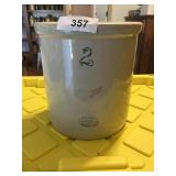 Redwing #2 Small Logo Stoneware Crock