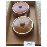 (2) Bean Pots: (1) marked UHL -**