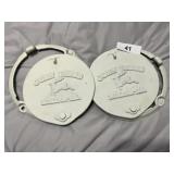 (2) Cast John Deere Stove Covers