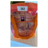 (4) Solar Lights w/ Wall Mount Stakes &