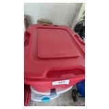 Tote w/ Lid & Christmas Decor