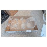 (6) Stemmed Glasses & Basket