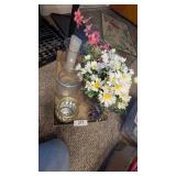 Box Lot of Vases, Flowers, Candles & Other