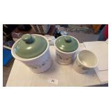 (2) pc Jay Import Canisters & Other