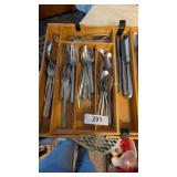 Wood Organizer & Silverware