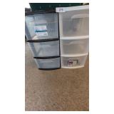 (2) 3 Drawer Rolling Carts