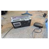 Sony Radio Cassette Player & GE Digital Clock