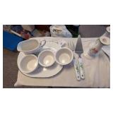 Corelle Serving Platter, Serving Set, Gravy Bowl &